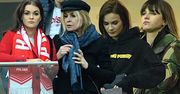 Gwiazdy podczas meczu Polski z Łotwą na Narodowym: Anna Lewandowska, Agnieszka Radwańska, Marina Olejnik