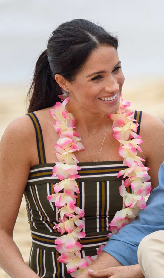 Meghan Markle w ciąży i książę Harry na plaży Bondi w Sydney