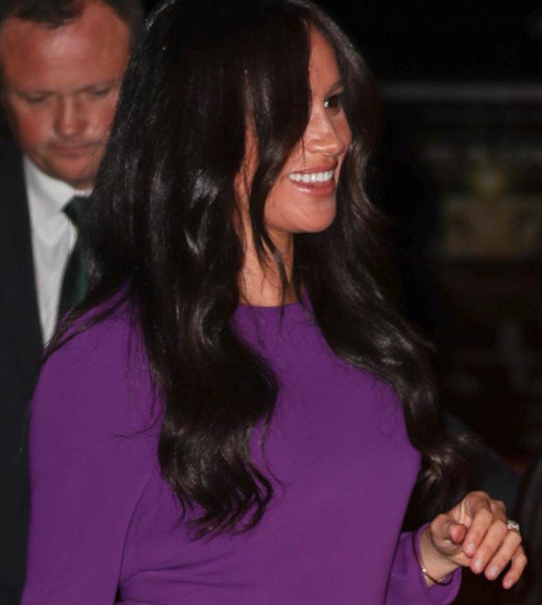 Meghan Markle w fioletowej sukni na One Young World w Royal Albert Hall