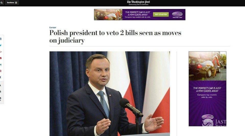 Zagraniczne media o wecie Andrzeja Dudy