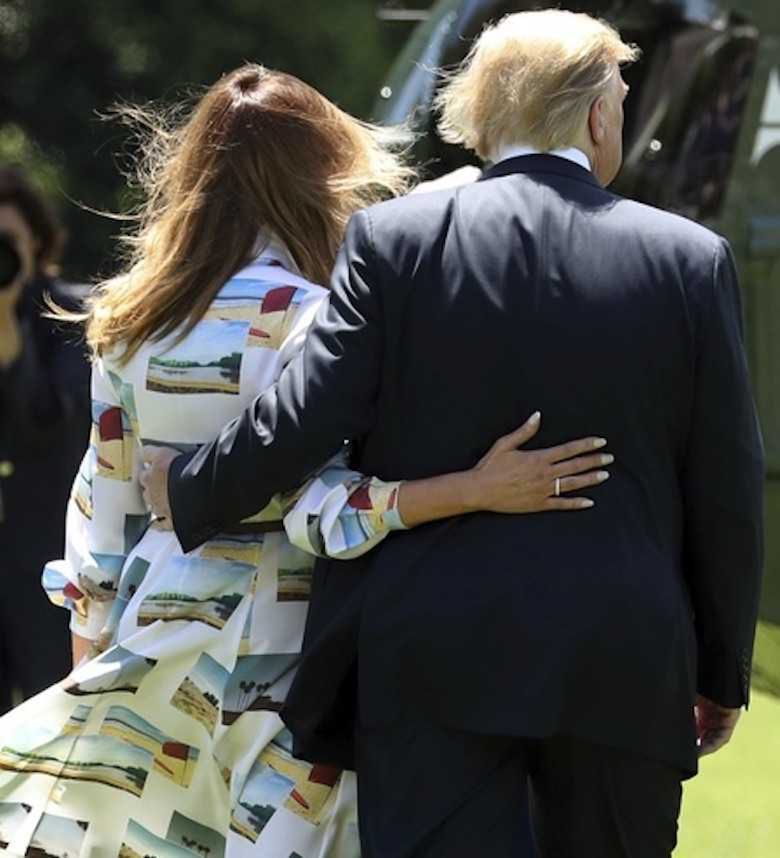 Melania Trump w zwiewnej sukience