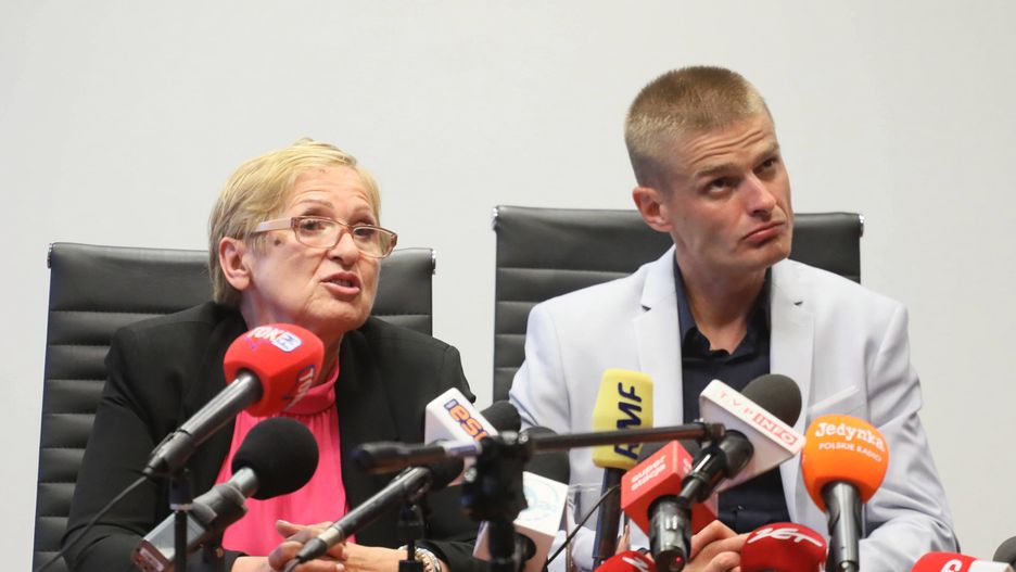 Tomasz Komenda  oraz jego mama Teresa Klemańska