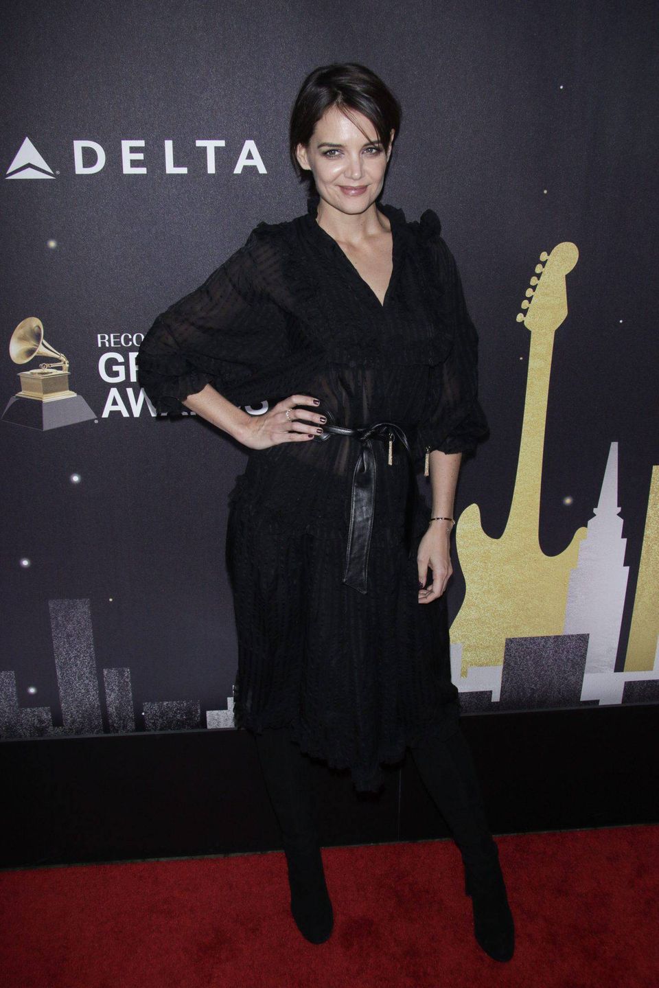 Katie Holmes - Gramy 2018, pre-party Delta Air Lines
