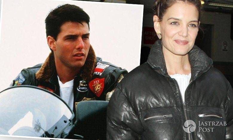 Katie Holmes w kurtce pilotce jak Tom Cruise w "Top Gun" (fot. mat. pras., ONS)