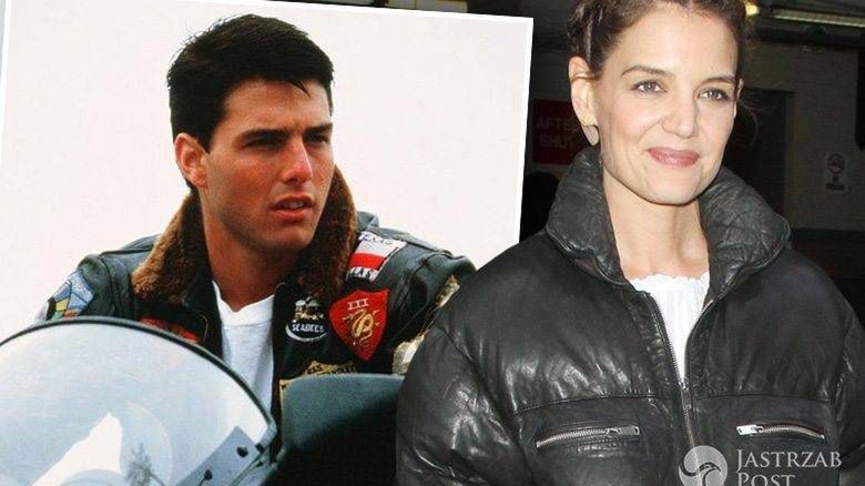 Katie Holmes w kurtce pilotce jak Tom Cruise w "Top Gun" (fot. mat. pras., ONS)