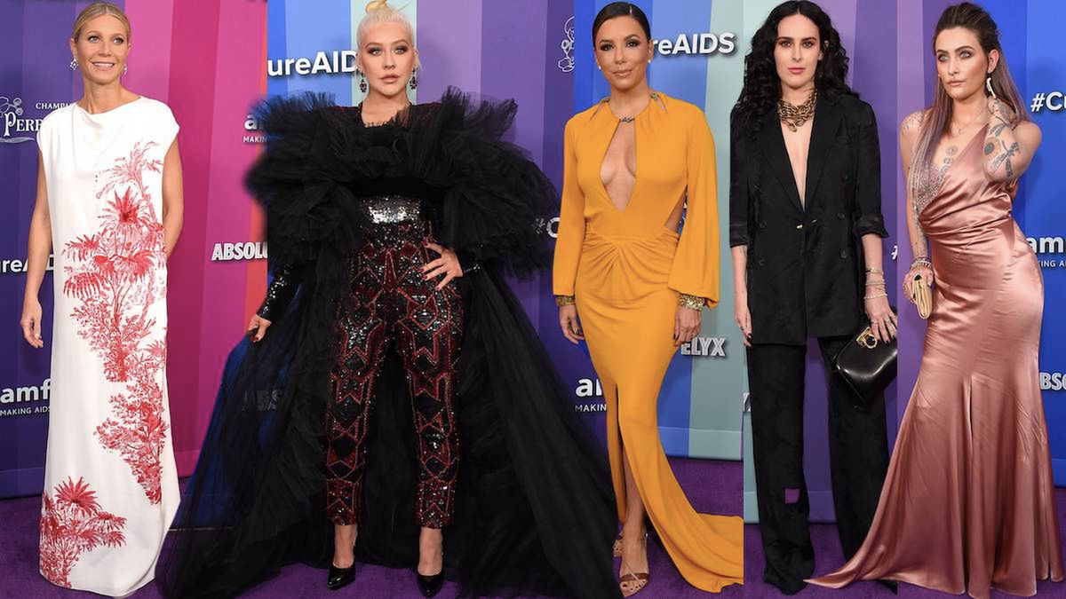 Kreacje gwiazd na gali amfAR 2019: Christina Aguilera, Gwyneth Paltrow, Eva Longoria, Paris Jackson