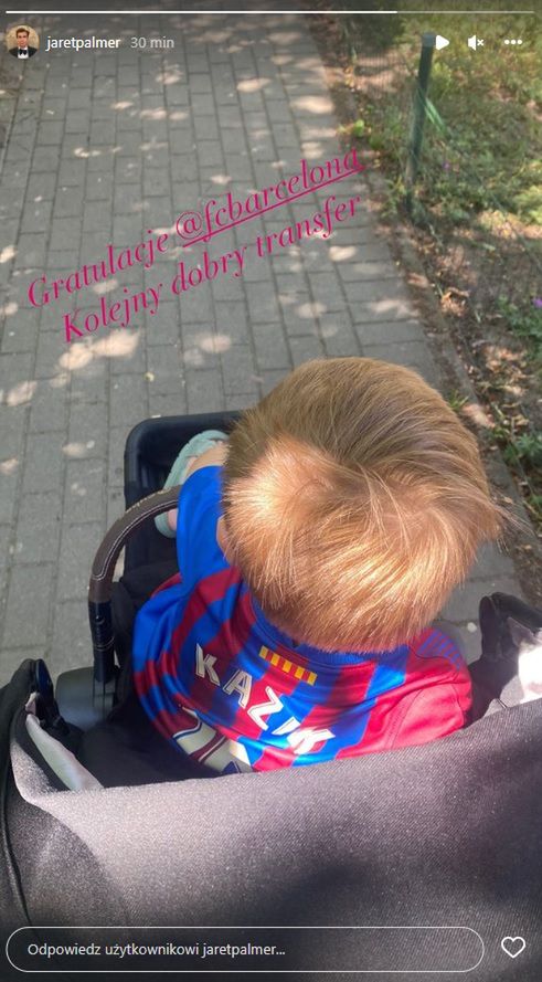 Jarosław Bieniuk na spacerze z Kazikiem