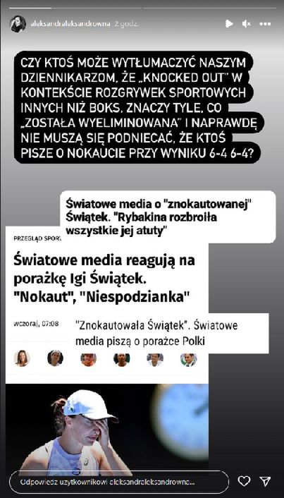 Ola Kwaśniewska wściekła na dziennikarzy