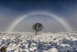 Niesamowita biała tęcza pojawiła się nad szkockim wrzosowiskiem