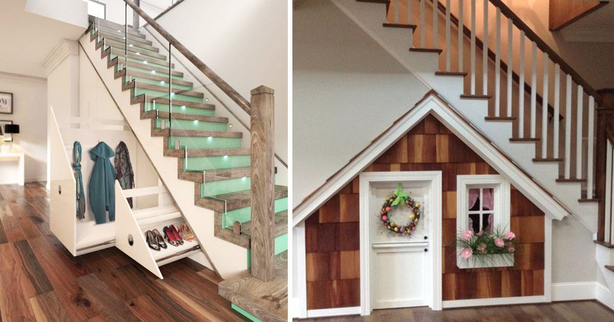 10 Innovative Ideas How the Space under  Stairs Can Be Managed