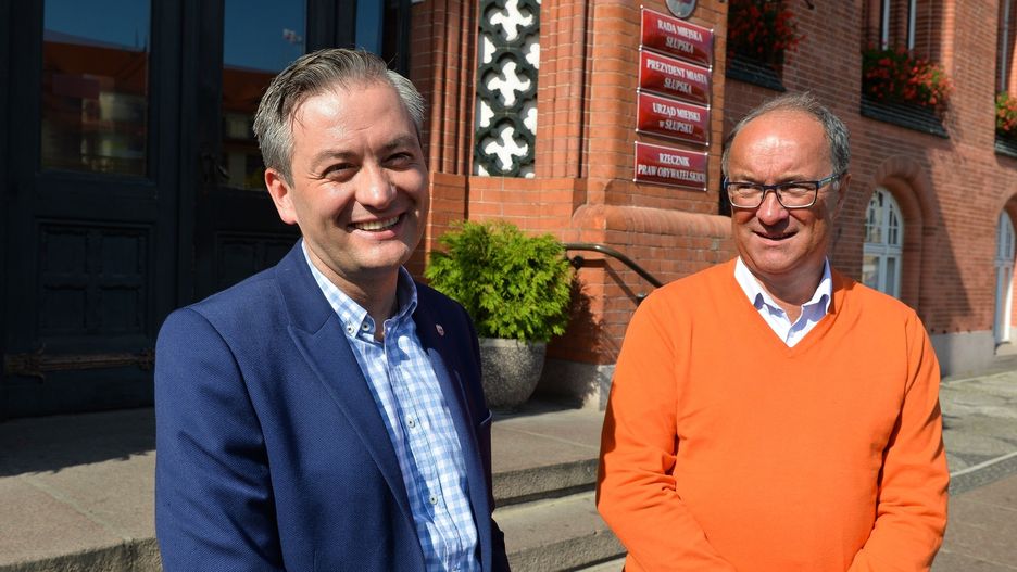 Lider Wiosny Robert Biedroń i szef SLD Włodzimierz Czarzasty