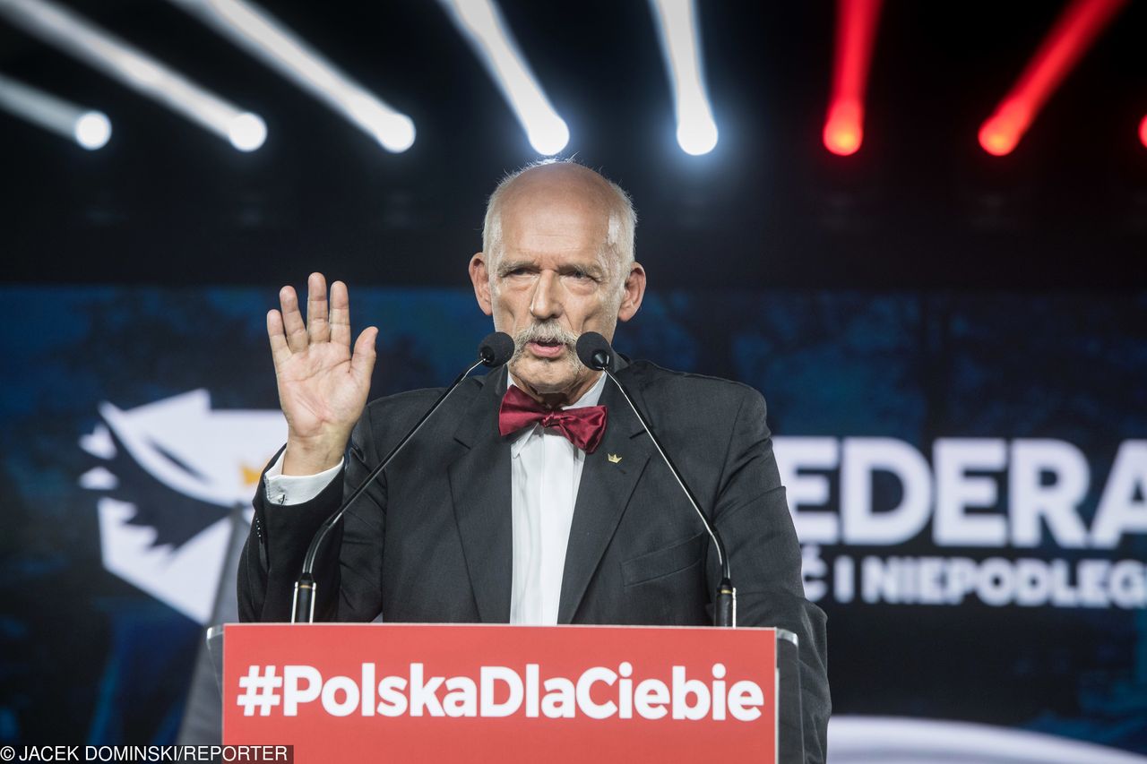 Wybory parlamentarne 2019. Janusz Korwin-Mikke nagrany. Tak dzielił pieniądze