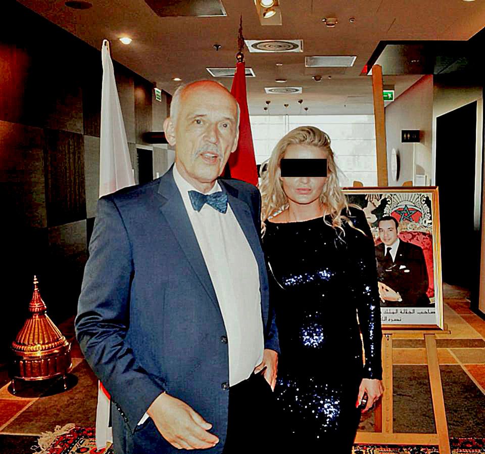 Janusz Korwin-Mikke ze swoją córka Korynną
