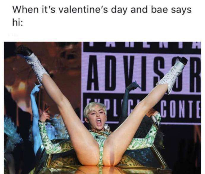 Miley Cyrus stworzyła mema na Walentynki