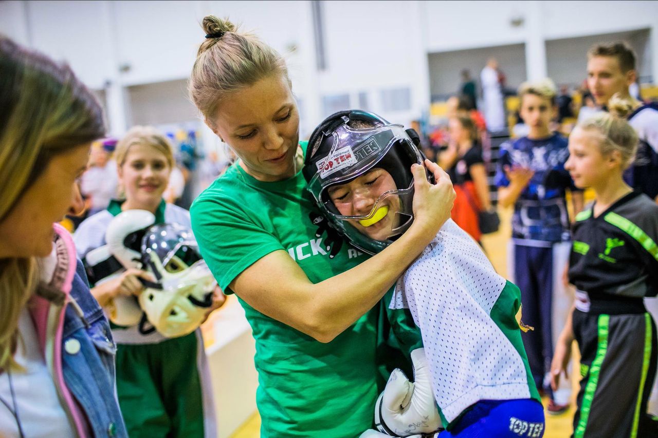 Modelka z czarnym pasem. Teraz uczy trzylatków kickboxingu