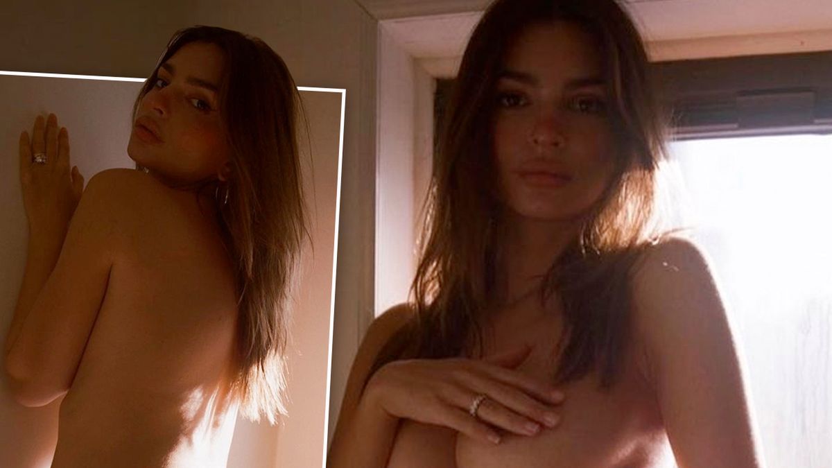 Emily Ratajkowski w rozbieranej sesji tuż przed porodem. Pokazała ciążowe kształty w negliżu. Odważnie!