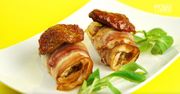 Roladki z indyka z pesto, suszonymi pomidorami i boczkiem