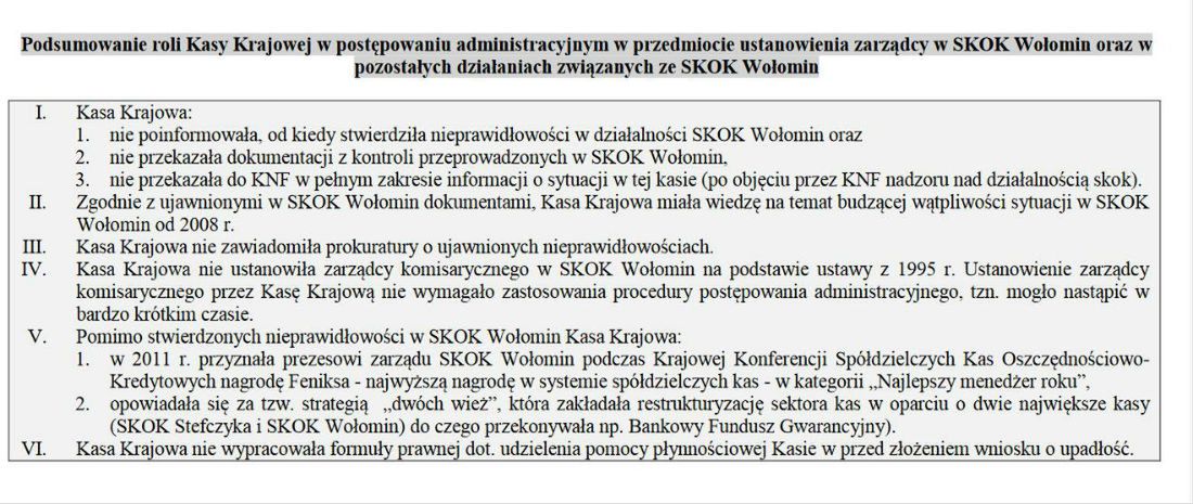 Raport KNF o aferze SKOK Wołomin w złym świetle stawia senatora PiS Grzegorza Biereckiego, twórcę systemu kas. 