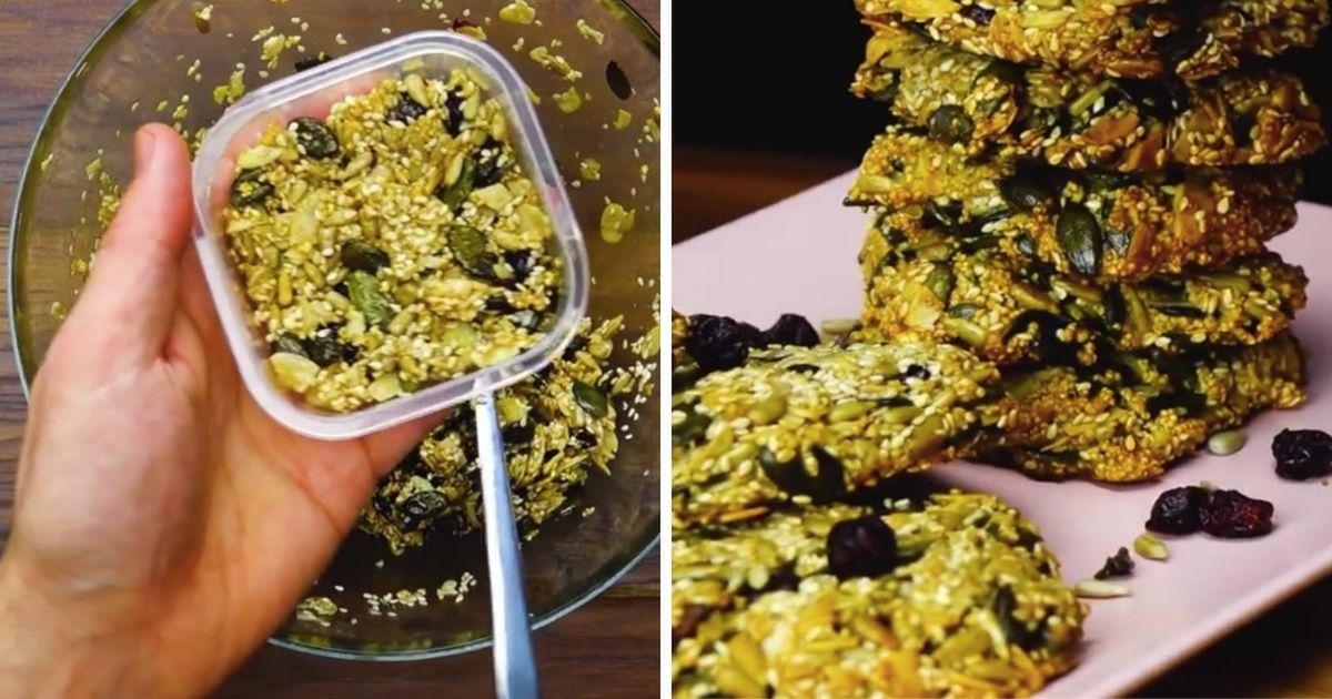 Domowe i zdrowe ciastka z ziaren z piekarnika