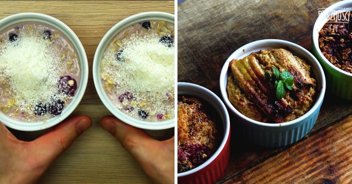 Śniadaniowa owsianka z piekarnika na 3 sposoby