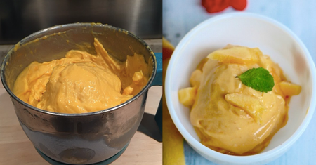 Domowe lody o smaku mango, do których przygotowania będziesz potrzebować jedynie 2 składników.