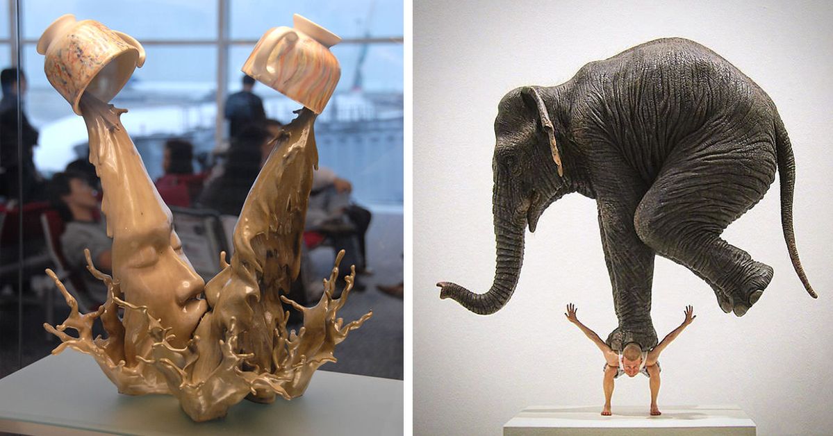 23 Spectacular Sculptures Defying Gravity. These Objects Literally Got Stuck in the Air