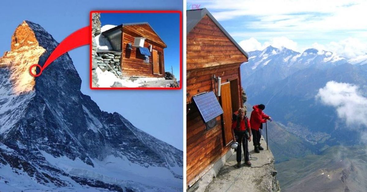 This Hut, Built on a Very Steep Slope in the Alps, Can Accommodate up to 10 People