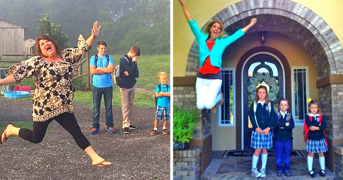 20 Examples of Parents Walking on Air as Their Children Finally Go to School