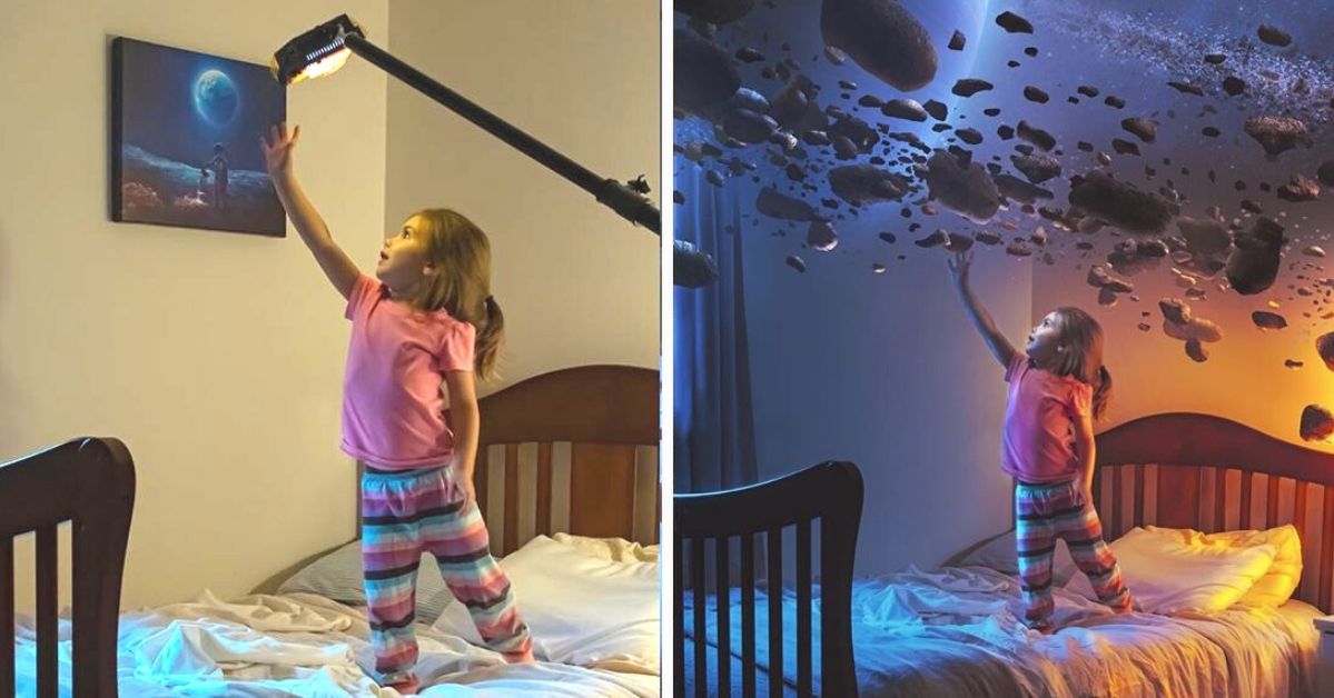 An Artist Takes Photos of His Daughter. Then, with Photoshop, Takes Them into Another Dimension
