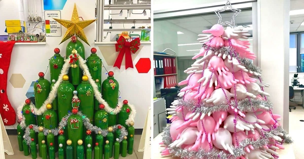 29 Original Christmas Trees That Give This Holiday a Unique Feeling. Sometimes Employees Come up with a Great Deal of Humor