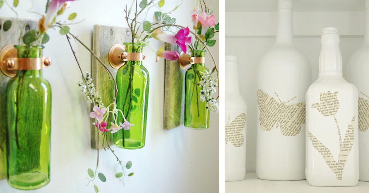 11 Ways of Changing Old Bottles into House Decoration