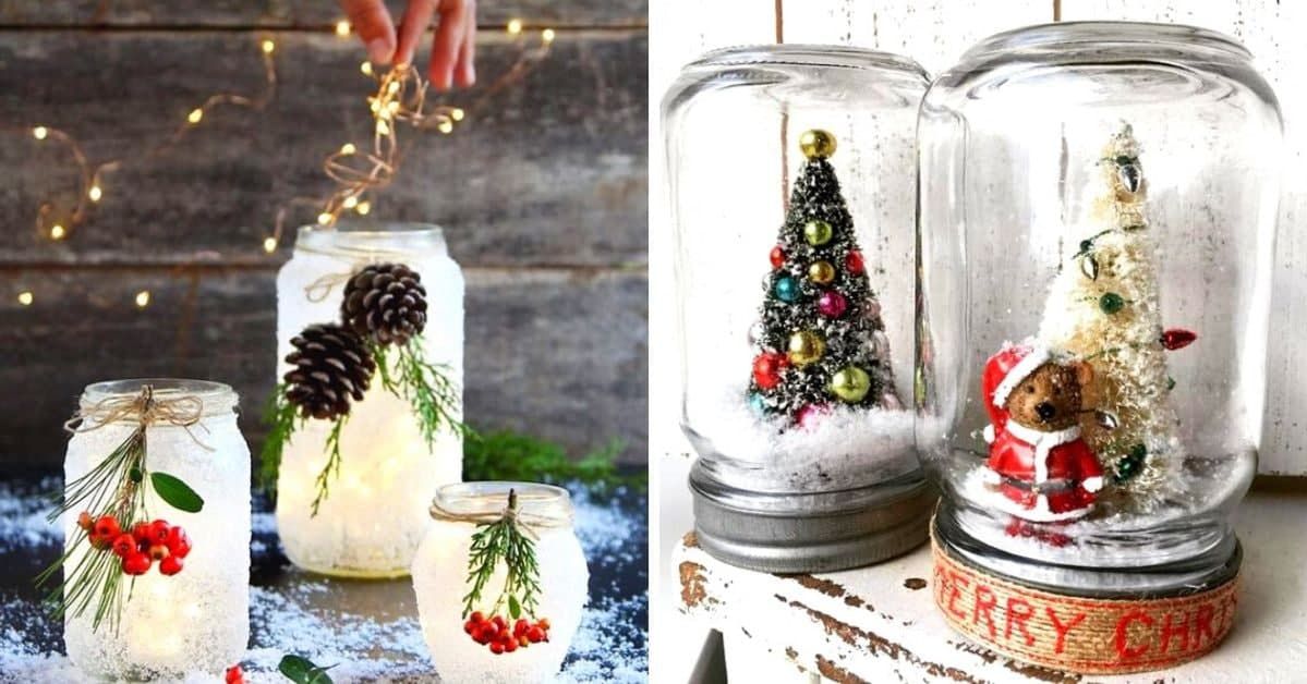 20 Glittering Christmas Decorations Sealed in a Jar