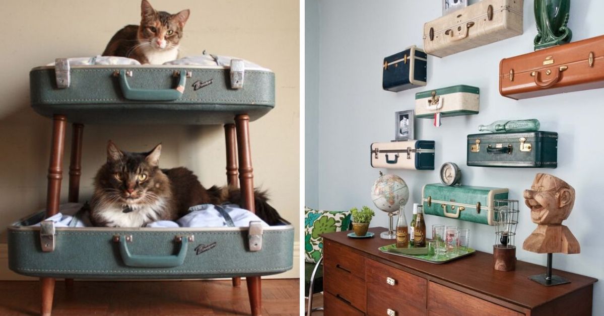 14 Old Suitcases Turned Into Charming Decoration