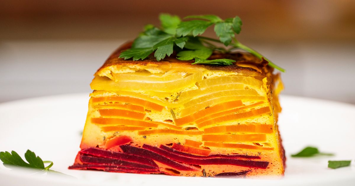 Tęczowa zapiekanka warzywna