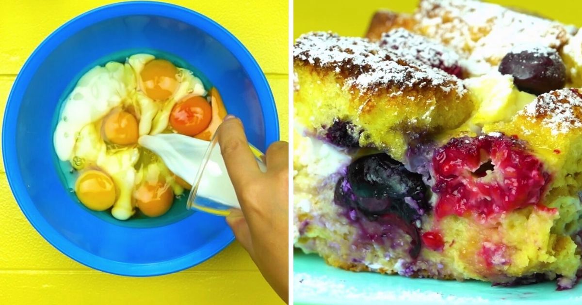 Zapiekanka owocowa z plackiem drożdżowym