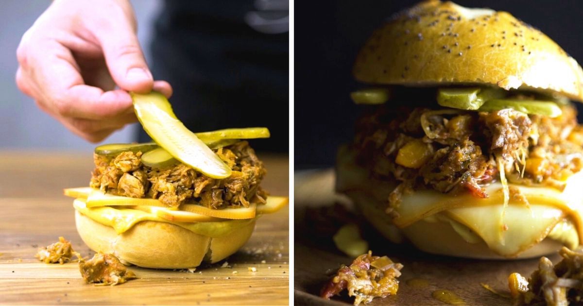 Burger pulled pork