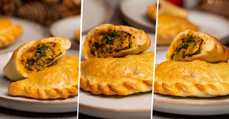 Świąteczne pierogi pieczone z 3 farszami