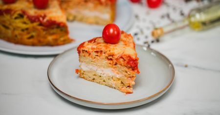 Spaghetti z kurczakiem z piekarnika