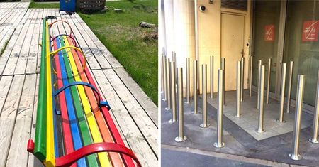 15 rozwiązań architektonicznych, które uniemożliwiają bezdomnym spanie w miejscach publicznych