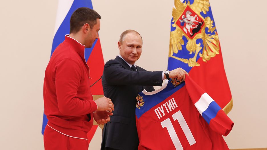 Władimir Putin i Ilja Kowalczuk, gwiazda SKA Sankt Petersburg