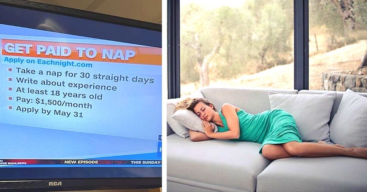 A Company Offers $1,500 for a Month of … Naps. A Work You Can Only Dream (!) About!