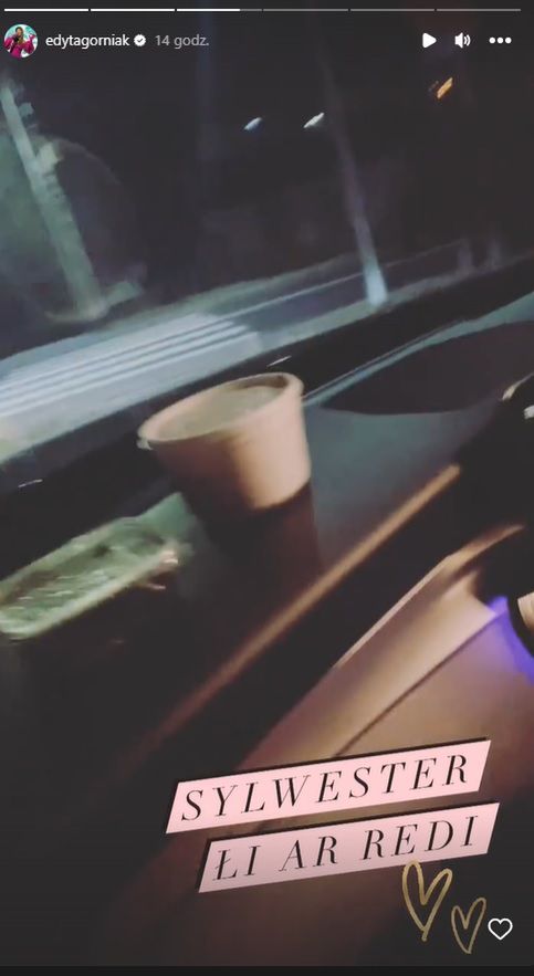 Edyta Górniak je w samochodzie