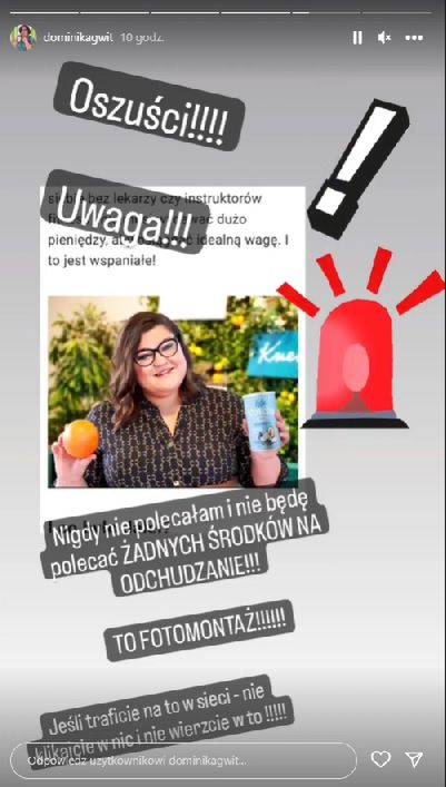 Dominika Gwit ofiarą oszustwa