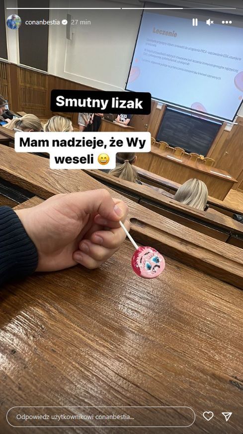 Conan Kaźmierski na wykładzie