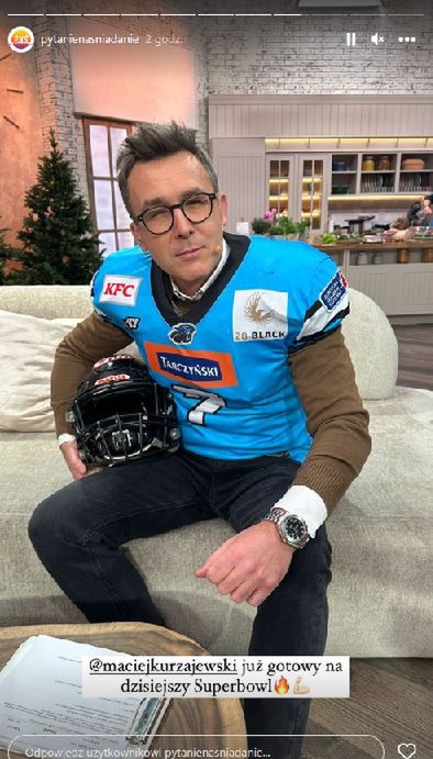 Maciej Kurzajewski w stroju do footballu