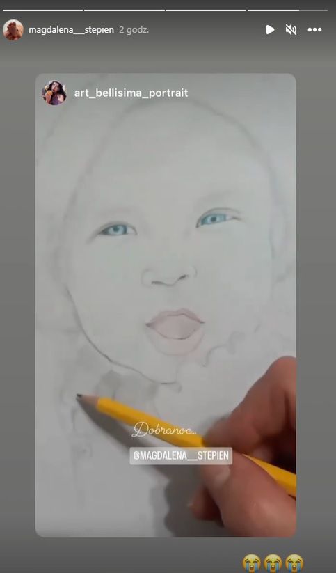 Magda Stępień pokazała portret Oliwiera