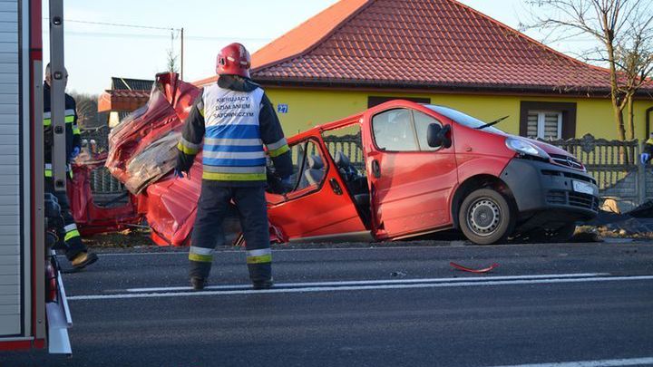 Miejsce wypadku na drodze krajowej nr 544.