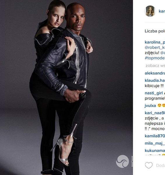 Uczestnik Top Model Andre Whyte w zimowej kampanii Roberta Kupisza