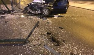 Łódź. Bmw wjechało w przystanek. Kierowcą pijany 31-latek