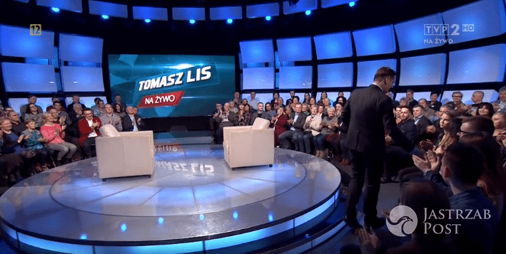 Tomasz Lis, screen z programu "Tomasz Lis na żywo"